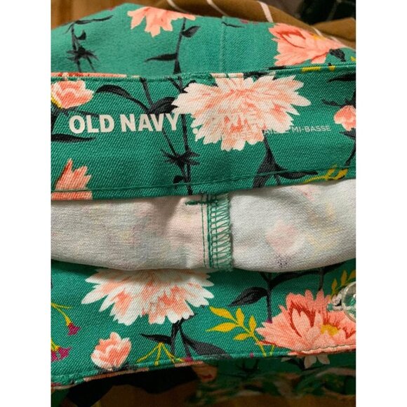 Old Navy Pixie Mid Rise Skinny Denim Jeans Floral Boho Cottage Green Size 2 - Picture 4 of 6